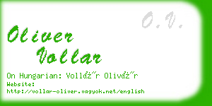 oliver vollar business card